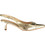 TWINSET Γόβες Slingback Δερμάτινες με Λεπτό Χαμηλό Τακούνι Χρυσές 261TCP034-10363