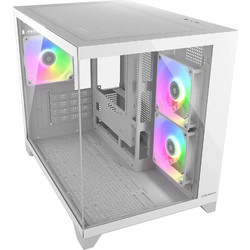 Cougar FV150 Mini White Gaming Mini Tower Κουτί Υπολογιστή με Πλαϊνό Παράθυρο
