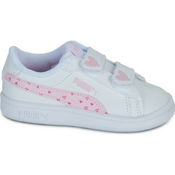 Puma Smash 3.0 Παιδικά Sneakers Λευκά Ροζ 405639-01