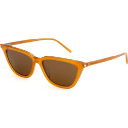 Saint Laurent SL889 004 Γυναικεία Γυαλιά Ηλίου Cat Eye Κοκάλινα Πορτοκαλί με Καφέ Φακό