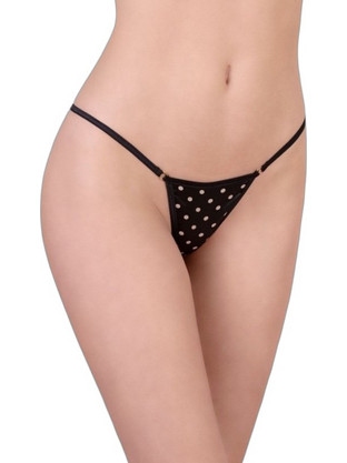 Milena By Paris Γυναικείο Sexy String Μαύρο 6681