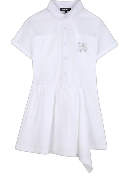 DKNY Παιδικό Φόρεμα Άσπρο D62686-10P