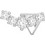 Guess Piercing Studio Γυναικείο Σκουλαρίκι Climber από Ατσάλι Ασημί με Ζιργκόν UBE06265JWRHT