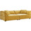 Liberta Ruler Διθέσιος Καναπές Κίτρινος 243x102x68cm 70-0434