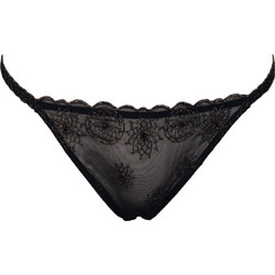 Luna Γυναικείο Sexy Slip με Δαντέλα Μαύρο 2879