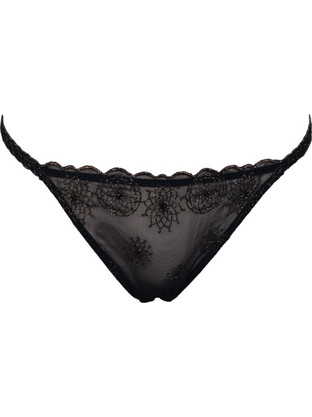Luna Γυναικείο Sexy Slip με Δαντέλα Μαύρο 2879
