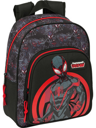 Safta Spider-Man Σχολική Τσάντα Πλάτης Νηπιαγωγείου Μαύρη S4313659