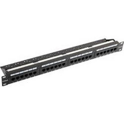 Safewell Ethernet Patch Panel Rack 1U 19" 24 Θυρών Cat.5e Unshielded UTP