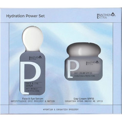 Medisei Panthenol Extra Hydration Power Face & Eye Serum 30ml + Hydrating & Protecting Day Cream SPF15 50ml