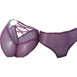 Cottonhill Γυναικείο Sexy Slip με Δαντέλα Μωβ CONSX21