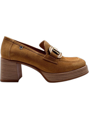 Dorking by Fluchos Γόβες Suede με Χοντρό Χαμηλό Τακούνι & Φιάπα Καφέ D9232