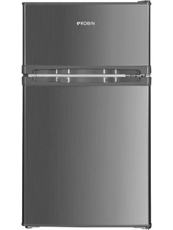 Robin SF-43IX Δίπορτο Ψυγείο 85lt Υ85xΠ47.5xΒ50cm Inox