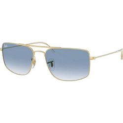 Ray-Ban RB3779 30013F Γυναικεία Γυαλιά Ηλίου Τετράγωνα Μεταλλικά Χρυσά με Μπλε Φακό