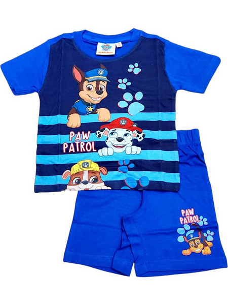 Disney Paw Patrol Παιδική Πιτζάμα Βαμβακερή Καλοκαιρινή Royal Blue PAW36-0985