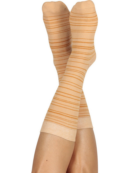 DOIY Croissant Ανδρικές Κάλτσες Ψηλές με Σχέδια Μπεζ DYSOCKSCRO