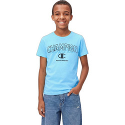 Champion All-Over Graphic Παιδικό T-Shirt Κοντομάνικο Γαλάζιο 307554-BS226