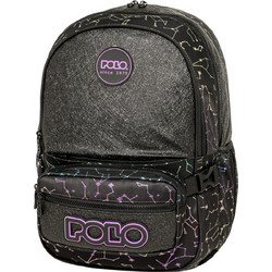 Polo Zippy Σχολική Τσάντα Πλάτης Δημοτικού Μαύρη 901080-8446