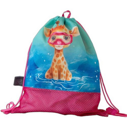 Kiokids Safari Fun Υφασμάτινη Τσάντα Θαλάσσης Πλάτης Αδιάβροχη Φούξια 5144