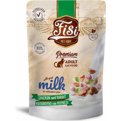 FISI Adult Sterilised Grain Free Chunk with Chicken, Rabbit & Goat Milk in Gravy 85gr