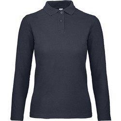 B&C Collection Γυναικεία Μπλούζα Polo Μακρυμάνικη Navy Μπλε PWI13