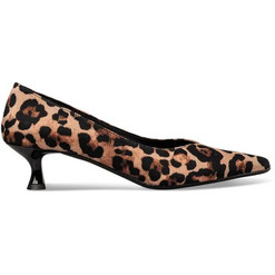 Envie Shoes Γόβες Δερμάτινες με Λεπτό Χαμηλό Τακούνι Μαύρες Καφέ E02-22061
