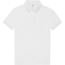 B&C Collection Γυναικεία Μπλούζα Polo Κοντομάνικη Λευκή PW463