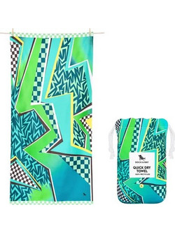 Dock & Bay Tide Skater Παιδική Πετσέτα Θαλάσσης Microfiber Πράσινη 90x160cm