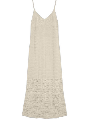 Vero Moda Maxi Καλοκαιρινό Καθημερινό Φόρεμα Πλεκτό Μπεζ 10342606