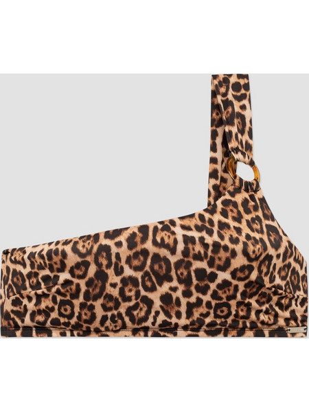 Minerva Bikini Top με Έναν Ώμο Animal Print Καφέ 90-9309B-353