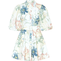 Ted Baker Mini Καλοκαιρινό Βραδινό Φόρεμα Floral Σεμιζιέ Λευκό 283598