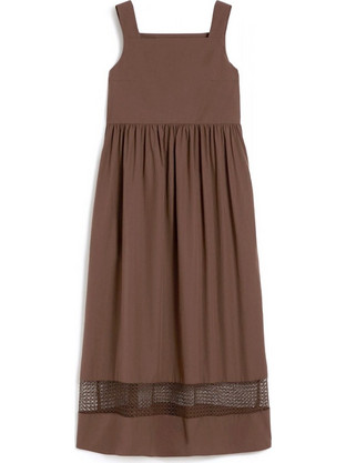 Max Mara Midi Καλοκαιρινό Καθημερινό Φόρεμα Σοκολατί 2615221082-036