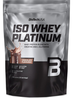 Biotech USA Iso Whey Platinum Chocolate Πρωτεΐνη Ορού Γάλακτος Γράμμωσης Χωρίς Γλουτένη 454gr