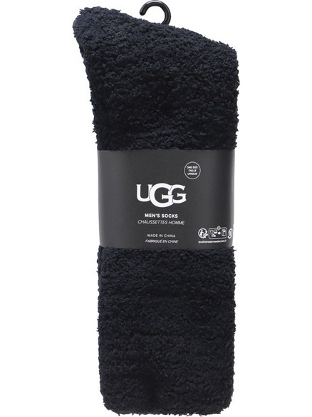 UGG Fleece Ανδρικές Κάλτσες Ψηλές Μαύρες 1103915