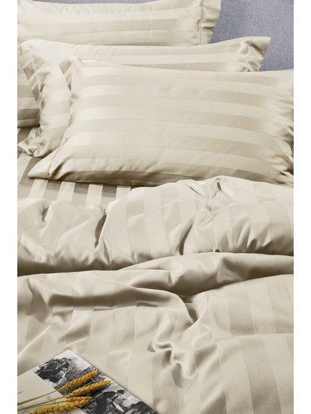 Down Town Home Σετ Σεντόνια King Size Βαμβακοσατέν 305x310 Ecru