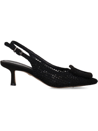 Migato Γόβες Slingback Δερμάτινες με Λεπτό Χαμηλό Τακούνι Μαύρες 100045593-014