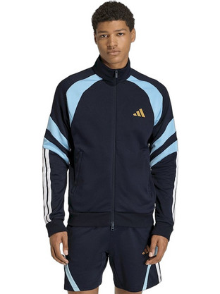 Adidas Ανδρική Ζακέτα Φούτερ με Φερμουάρ Navy Μπλε KE6026