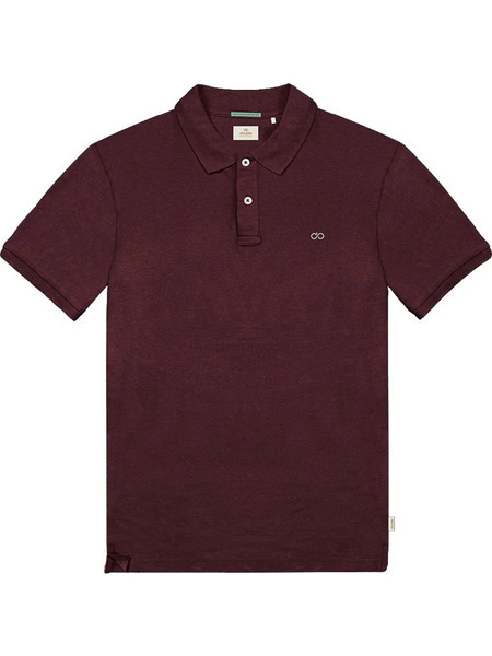 Double Ανδρική Μπλούζα Polo Κοντομάνικη Μπορντό PS-3032