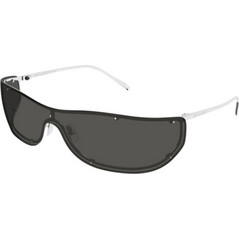 Saint Laurent SL807 001 Ανδρικά Γυαλιά Ηλίου Μάσκα Μεταλλικά Ασημί με Γκρι Φακό