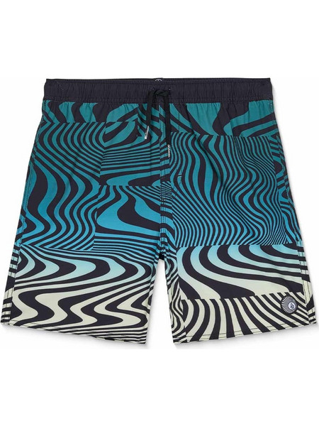 Volcom Παιδικό Μαγιό Βερμούδα για Αγόρι Πετρόλ Λευκό C2512602-RFG