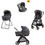 Inglesina Electa System Quattro 2026 Καρότσι Μωρού 3 σε 1 Garage Grey Bronze Black