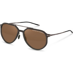 Porsche Design P8990 D Ανδρικά Γυαλιά Ηλίου Aviator Μεταλλικά Χρυσό Μαύρο με Καφέ Φακό