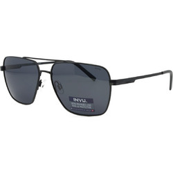 Invu IB12620 C Ανδρικά Γυαλιά Ηλίου Aviator Μεταλλικά Μαύρα με Μαύρο Φακό