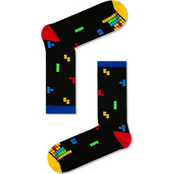 VTex Tetris Ανδρικές Κάλτσες Ψηλές με Σχέδια Μαύρες KAL27