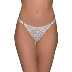 Milena By Paris Γυναικείο Sexy String με Δαντέλα Λευκό 7742