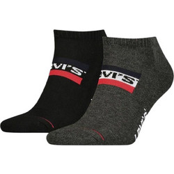 Levi's Ανδρικές Κάλτσες Κοντές Μαύρες Ανθρακί 2Pack 37157-0766