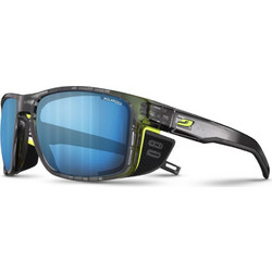 Julbo J5069515 Ανδρικά Γυαλιά Ηλίου Μάσκα Κοκάλινα Μαύρα με Μπλε Φακό