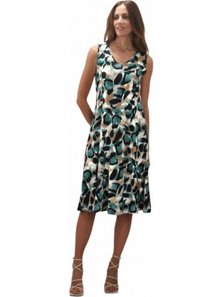 Billy's Fashion Midi Καλοκαιρινό Καθημερινό Φόρεμα Μεταξωτό Εκρού 26018
