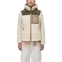 Napapijri Γυναικεία Ζακέτα Fleece Μακριά με Κουκούλα και Φερμουάρ Μπεζ NP0A4I54-N1J