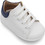 Gorgino Βαπτιστικά Sneakers Αγκαλιάς για Αγόρι Δερμάτινα Λευκά Μπλε Β102
