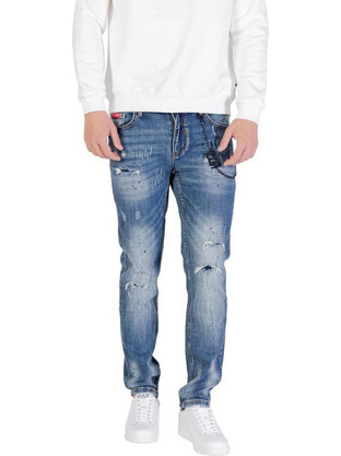 Icon Ανδρικό Τζιν Παντελόνι Slim Εφαρμογή Navy Μπλε ICUF2W6D018